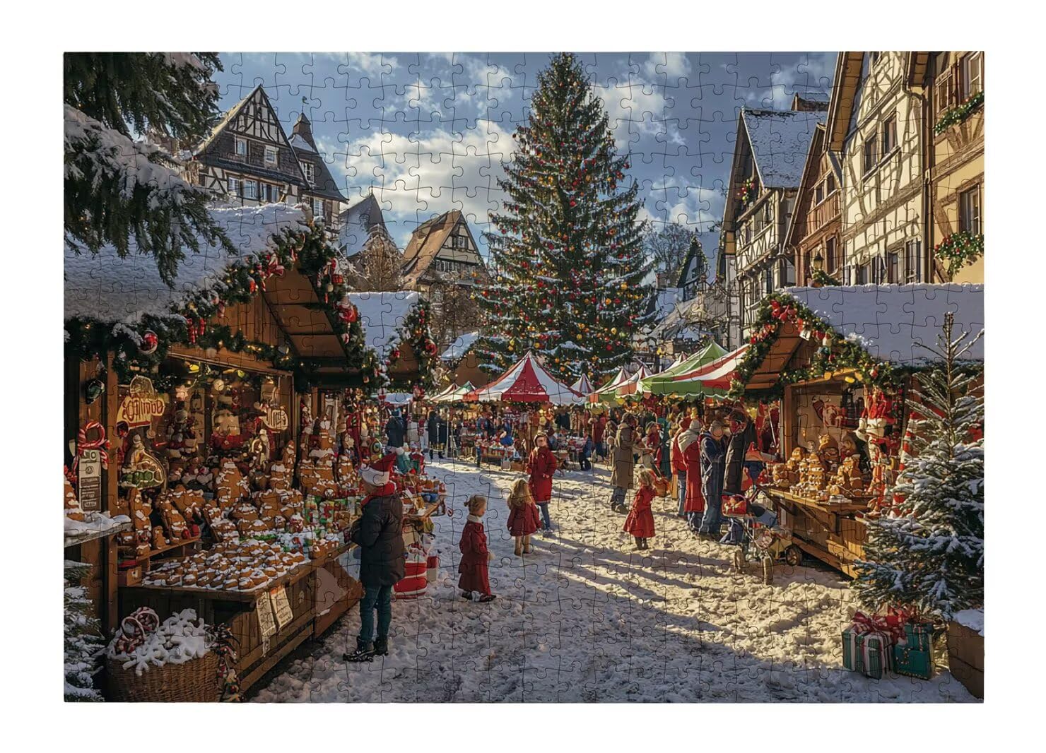Puzzle 1000 elementów dla dorosłych, niemożliwe świąteczne puzzle dla