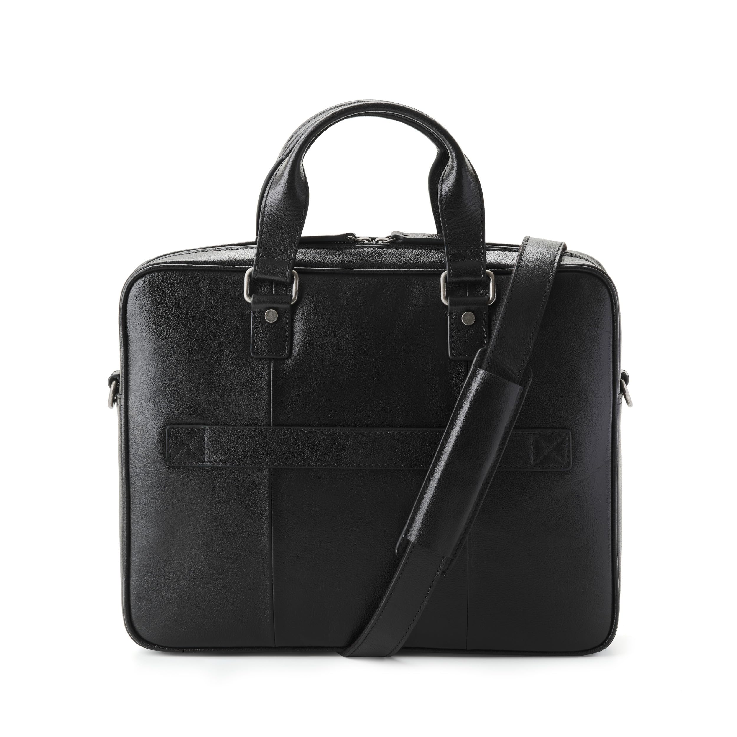 DRAKENSBERG Sacoche pour ordinateur portable 15" « Marlon » en cuir, pour homme, sacoche de luxe pour le bureau, le travail et les voyages, 8 l