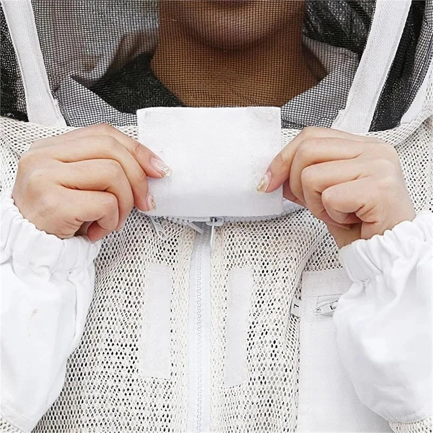 Beekeeping, Bee Suit Breathable Protective Clothing Tools,for Beekeepers(White_M)