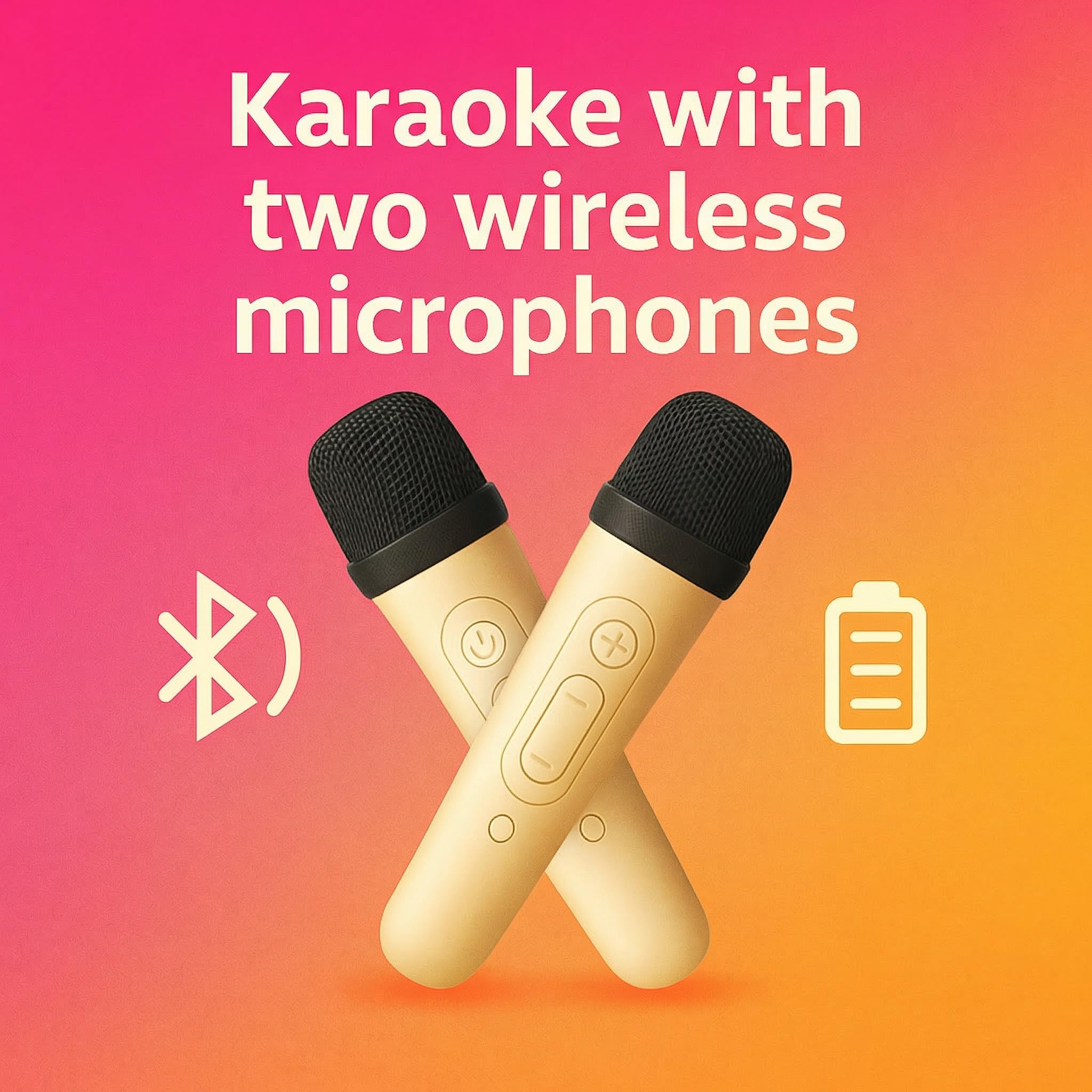 Karaoke con 2 microfoni senza fili. Karaoke portatile con altoparlante Bluetooth, luci LED e batteria ricaricabile. Giocattolo e regalo per bambini e adulti. Mini karaoke per bambini