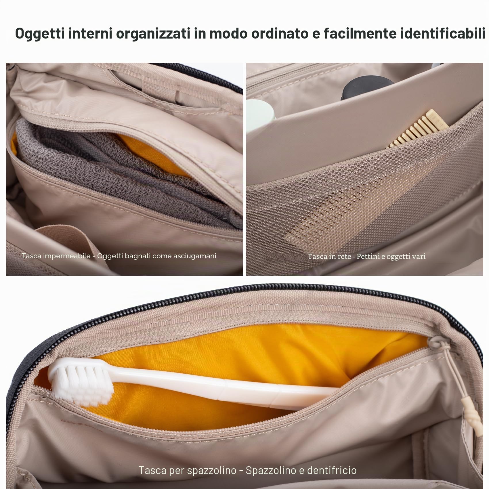 PGYTECH Borsa da Toilette Beauty Case, Organizer da Viaggio Nero | Tessuto Impermeabile, Separazione Asciutto e Bagnato, Gancio da Appeso, Scomparti Multipli, Custodia da Viaggio