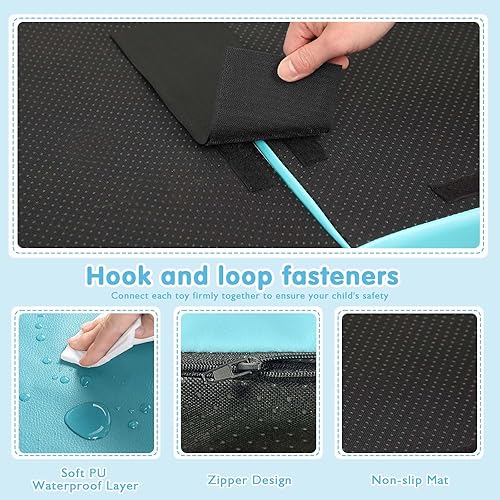 Miniatura 3 de Ashrunerise Juguetes de construcción de espuma de 4 piezas para niños de 1 a 3 años, sofá esquinero ligero, bloques de espuma suave para deslizarse,