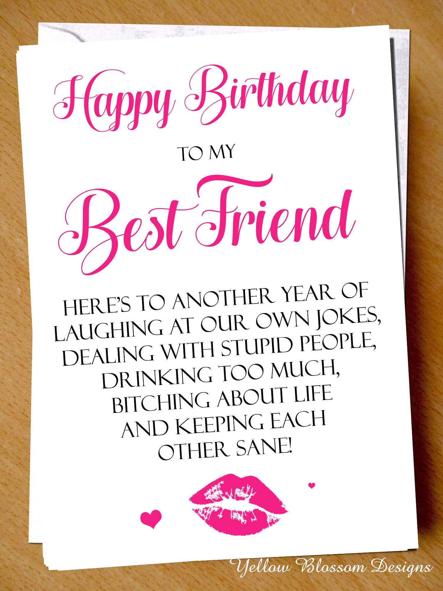 Buy Funny Best Friend Birthday Card Bestie BFF Humour Fun Sarcasm Joke