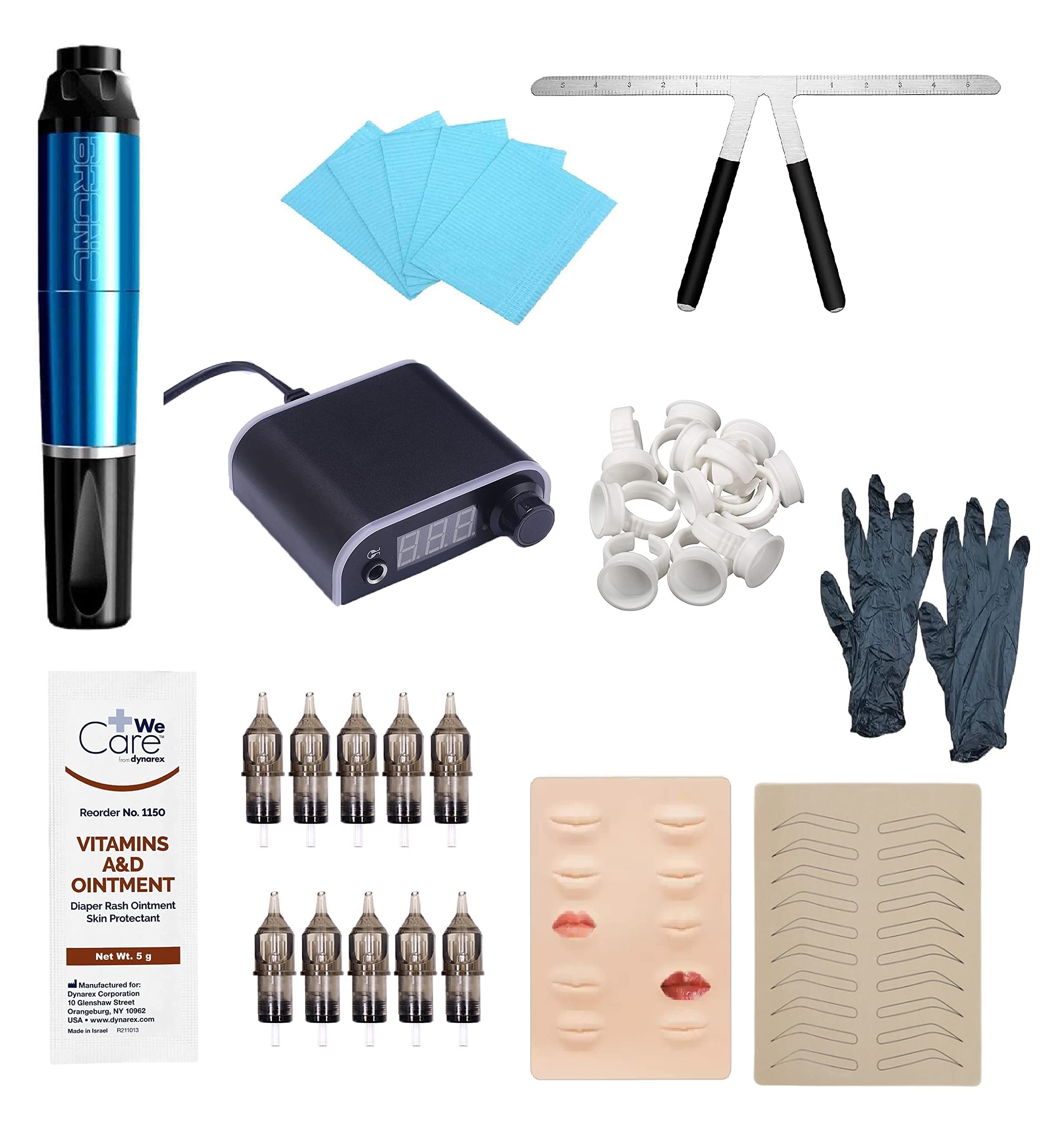 Tattoo Gizmo Bronc Mini Professional Permanent Makeup Pen Kit for Eyebrows, Lips Filling, Eye line and Tattooing