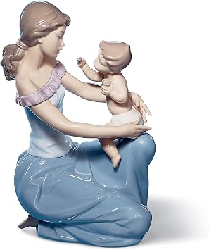 LLADRO One for You One for Me Mother Figurine. Porcelain Mother Figure.