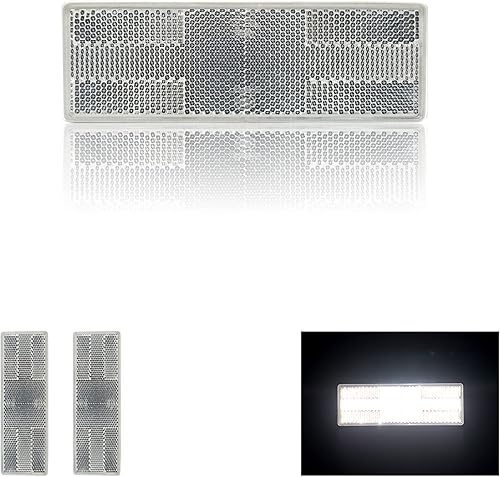 Reflector 150X50mm autoadhesivo rectángulo de seguridad impermeable para entrada de buzón remolque