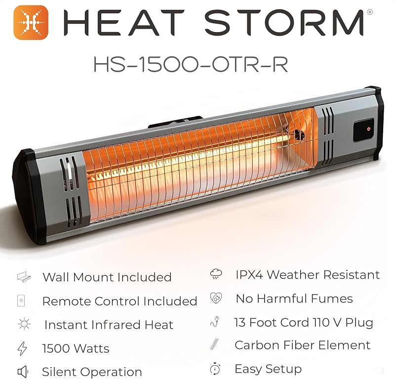 Heat Storm Tradesman 1500 Watt Weatherproof Infrared Heater, Remote image 7