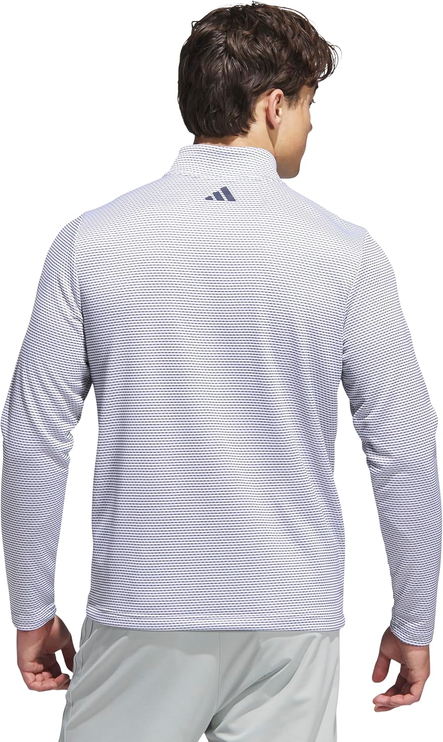 Adidas Mens Performance Printed Quarter-Zip Pullover - Image 3