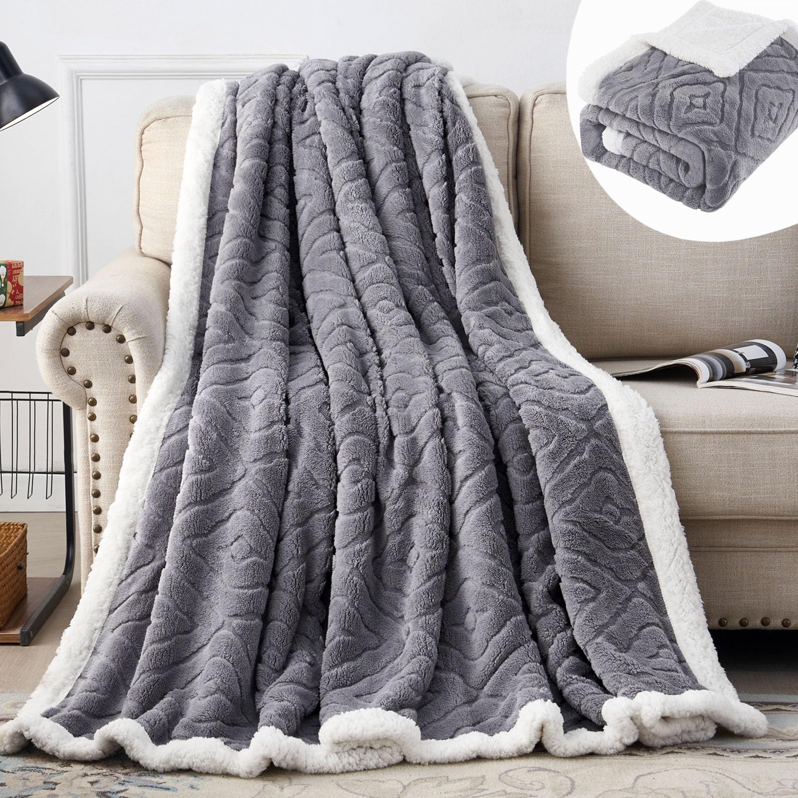 125x150cm Sainsbury Sainsburys Throw Blanket Bedding Mohair Throw