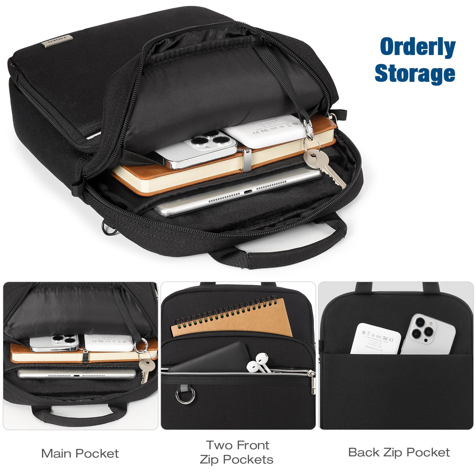 Borsa A Tracolla Messenger Morbida Per IPad/Tablet 12 X 9 Pollici - Nuova In Vinile