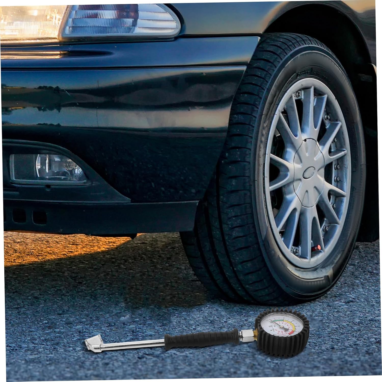 High Precision Tire Pressure Gauge Electric Tire Air Gauge for Car Rv Truck Pointer and Rod