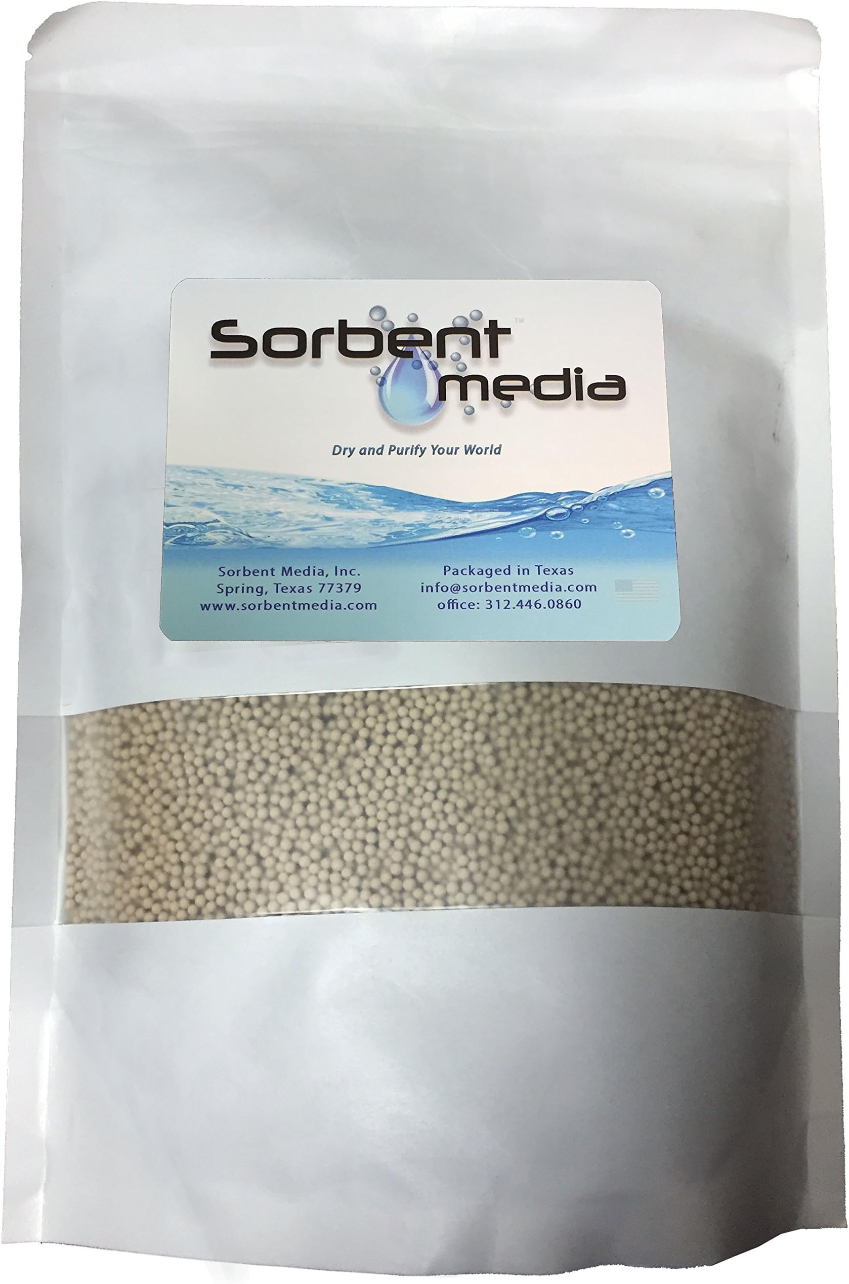 3A Molecular Sieve 8X12 Mesh, One Pound of Standard 3A Zeolite, for Water Removal and Dehydration, 3 Angstrom Pores for Laboratory Quality Selectivity, High Crush Strength and Water Capacity, 1lb