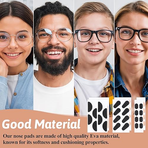 Miniatura 4 de 72 pares de almohadillas de nariz de espuma suave, antideslizantes, de silicona, almohadillas de nariz de espuma suave, almohadillas adhesivas de