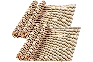 Bamboo Sushi Rolling Mat for Kitchen Beginners - 4 Pieces