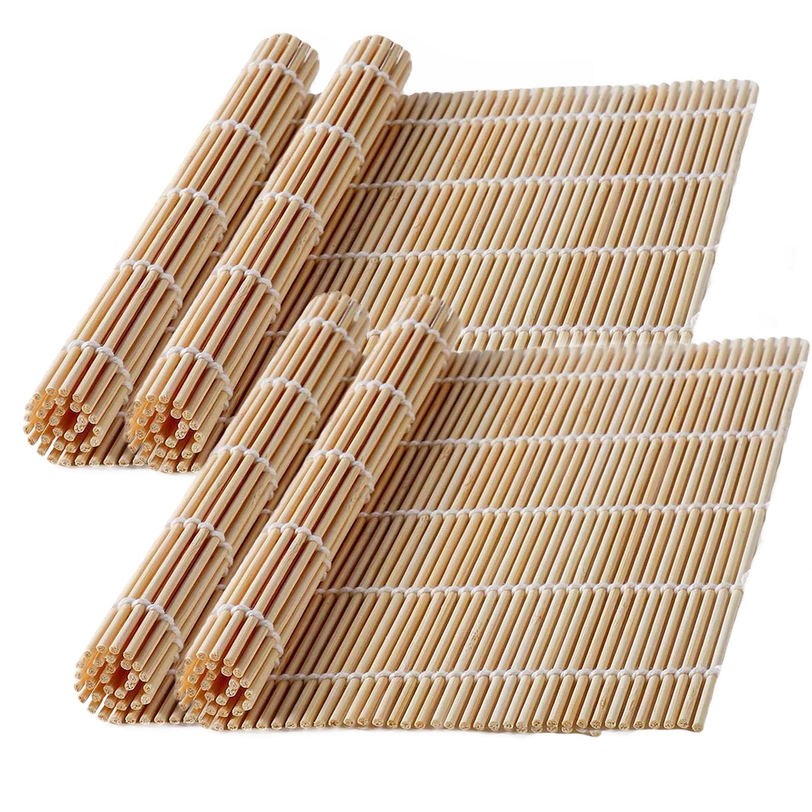 Bamboo Sushi Rolling Mat, Sushi Roller, Sushi Maker, Bamboo Mat For Sushi Roll- 4 PCS