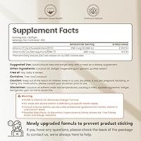 Vista 2 de VEV Corefeel Vitamina D3 K2 10,000 UI, 200 mcg MK-7, 300 cápsulas blandas de aceite de coco, suplemento de vitaminas 2 en 1 D y K (incluye MK7)