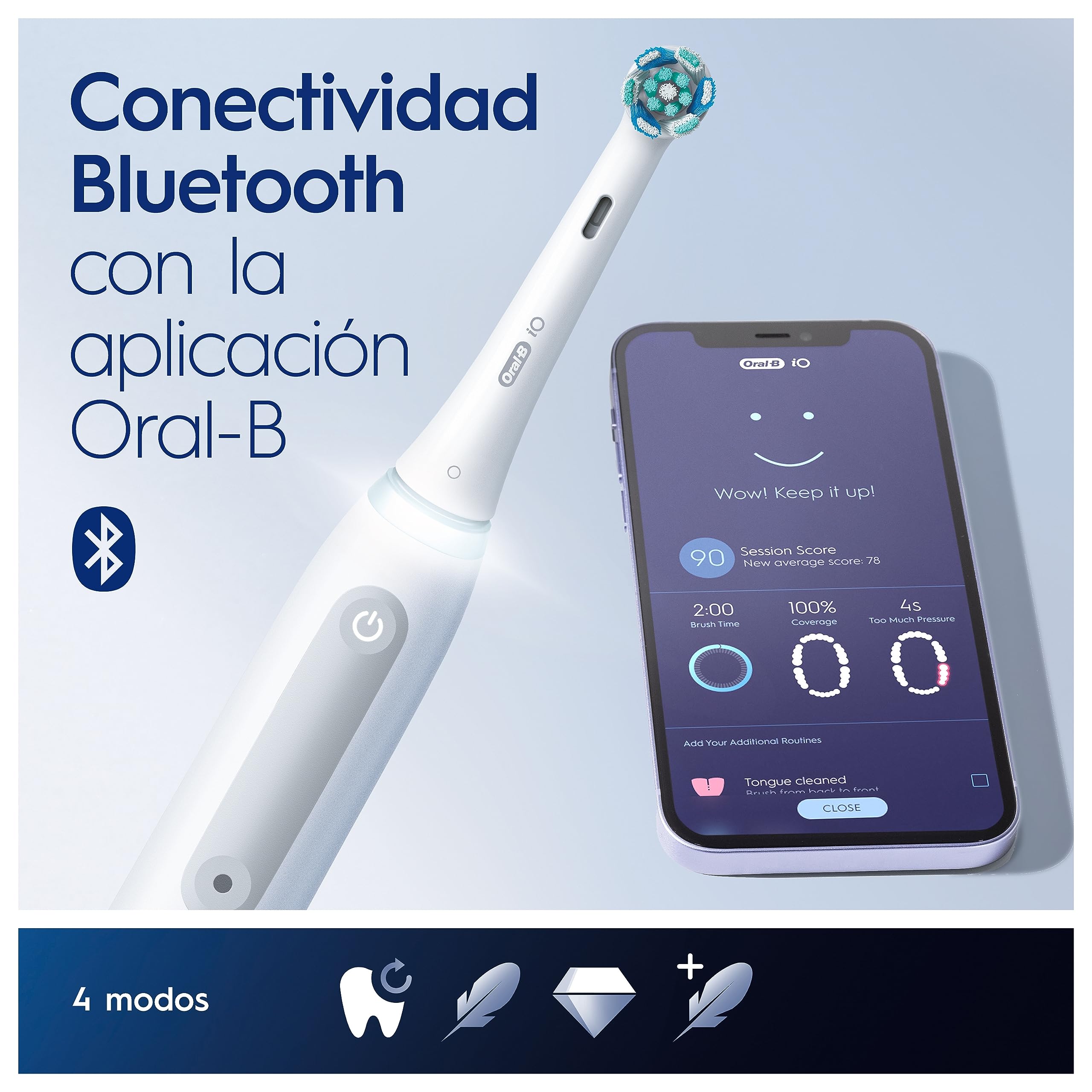 Oral-B Oral Health Center opryskiwacz do zębów i elektryczna szczoteczka do zębów iO4, strumień dentystyczny, 1 kaniula Oxyjet, 1 kaniula wodna, 4 strumienie wody i 5 ciśnień, 2 szczotki