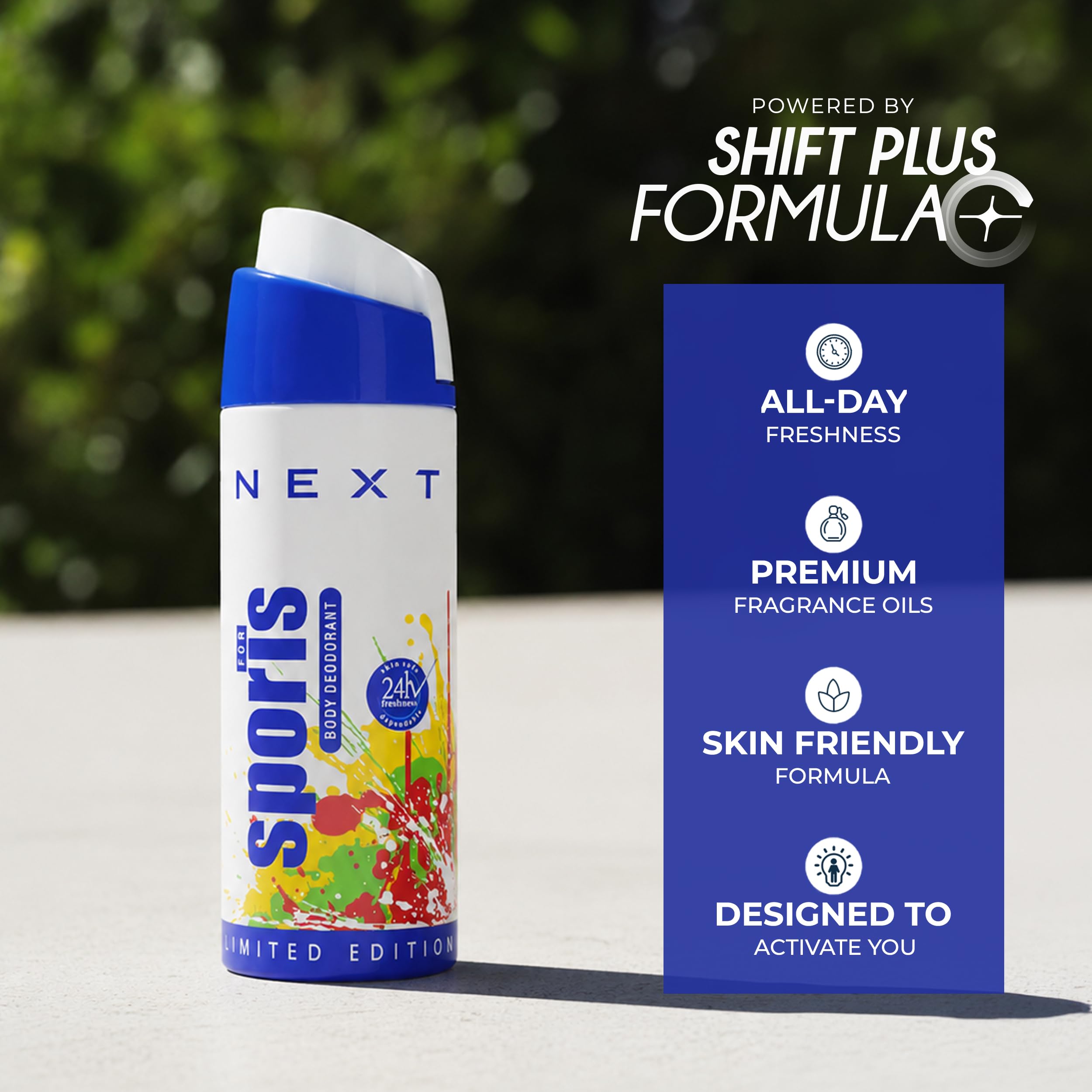 Next Care Sports Deo Body Spray 200ml | Daily Use Deodorant for Men & Women | Odor Control | Fresh Citrus Woody Fragrance