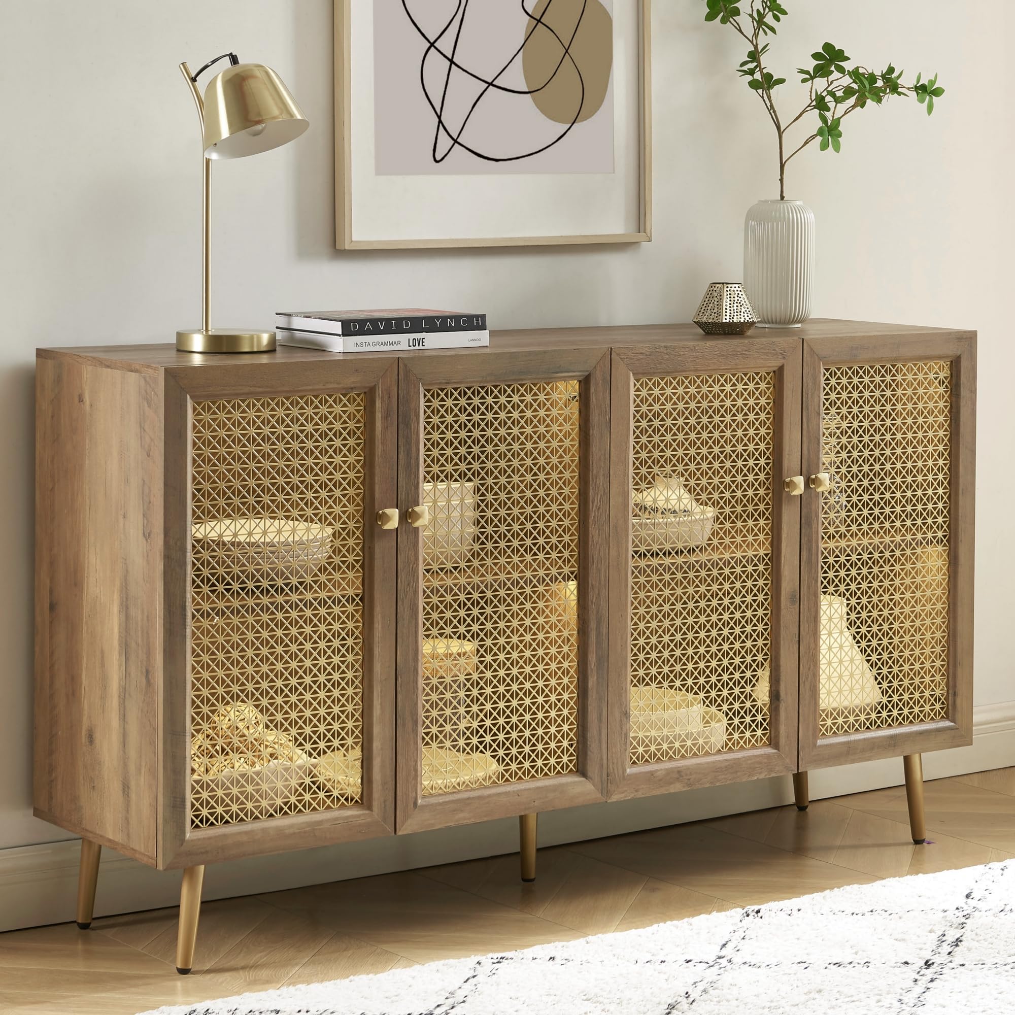 Amazon.com - JYED DECOR Storage Cabinet Sideboard Large Buffet  