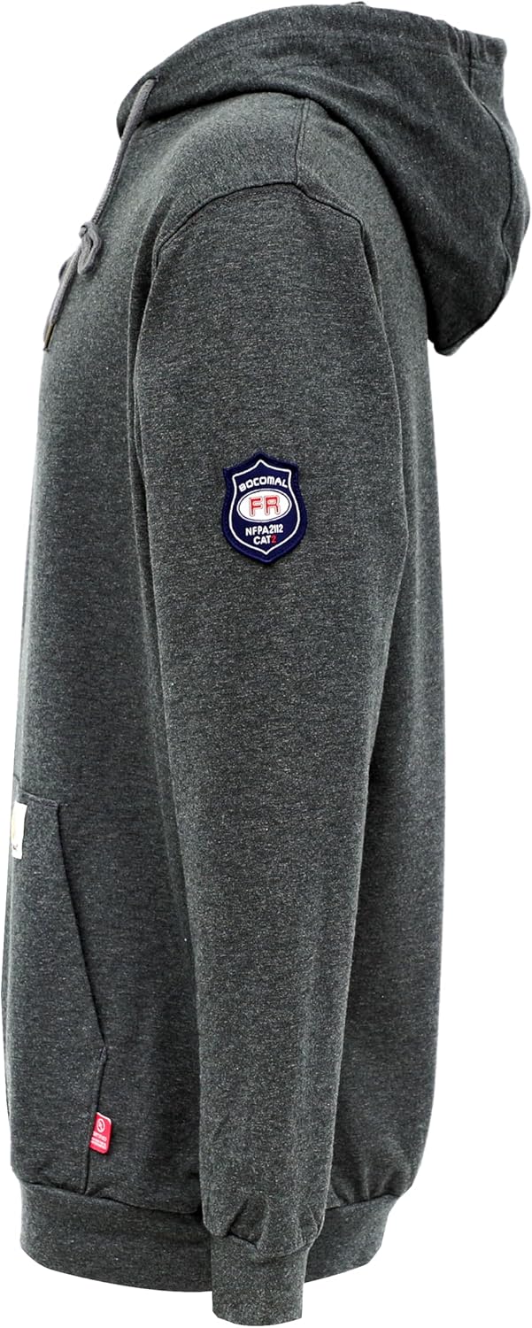 BOCOMAL FR Hoodie Pullover Idea for Summer 7.5oz Lightweight Cotton Flame Resistant Sweatshirt (Non Fleece) - Image 3