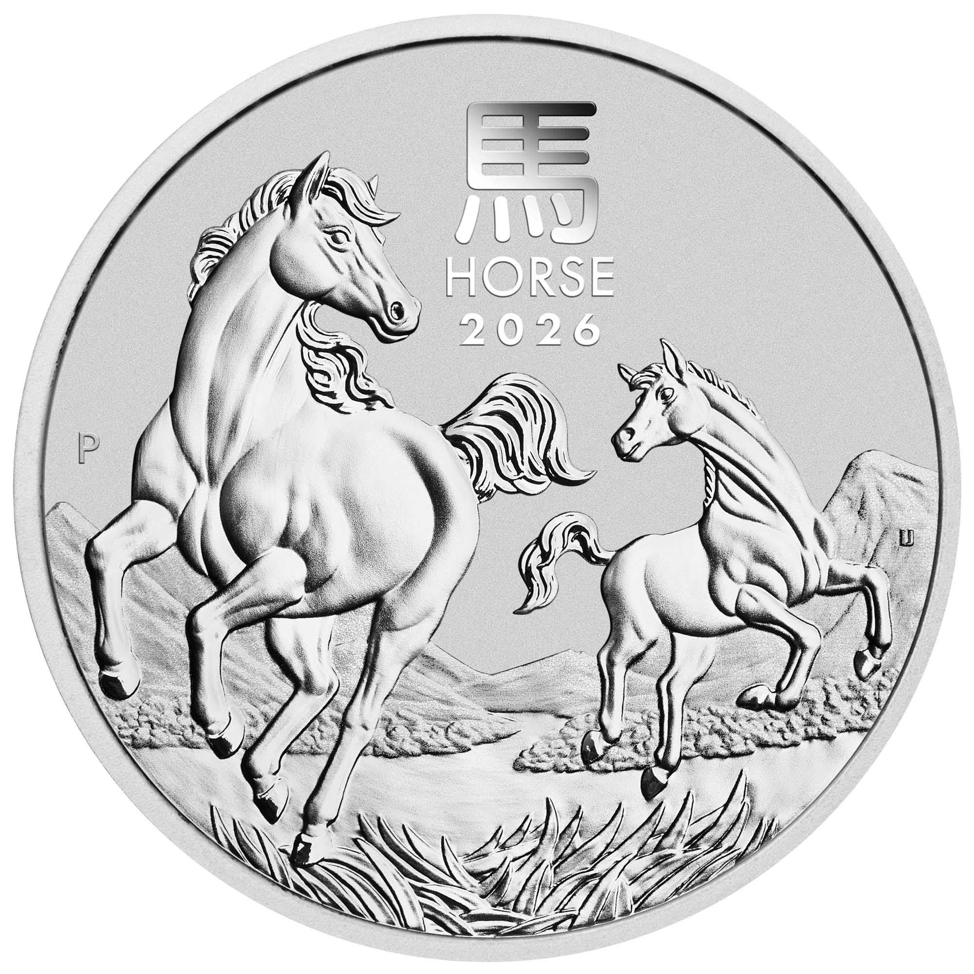 Silbermünze Lunar III Pferd 2026 | Feinsilber 999,9 | Wahlweise 1 oz oder 1/2 oz | In Münzkapsel & schwarzem Etui | Inkl. Grußkarte und Echtheitsgarantie (1/2oz Silbermünze)