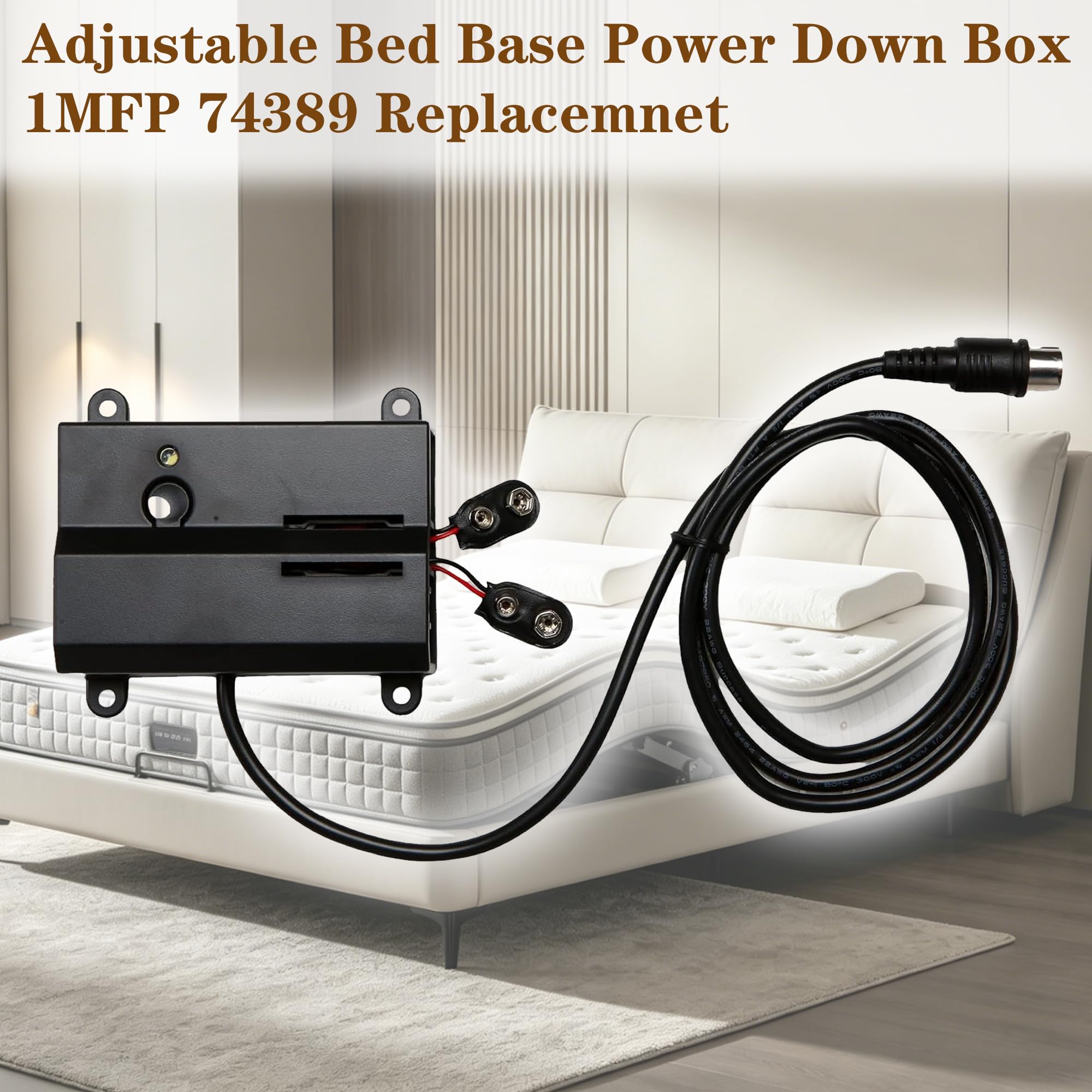 Amazon.com: Uetmulik Adjustable Bed Base Power Down Box 1MFP 74389
