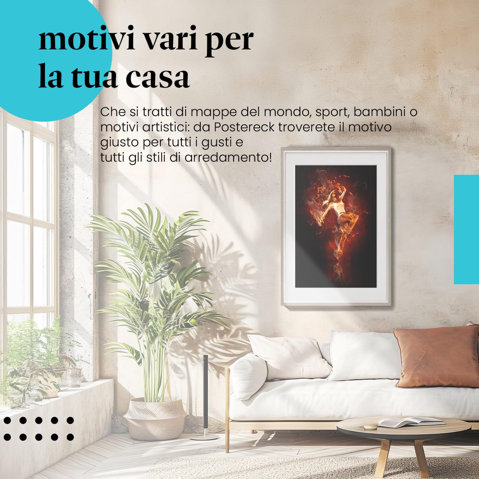 Postereck - 2917 - Hip hop, donna, danza, fuoco, fiamme, musica di strada - Decorazione da Parete, Stampa Fotografica, Ideen Regalo, Stampa d'Arte - Tela - 100,0 cm x 75,0 cm