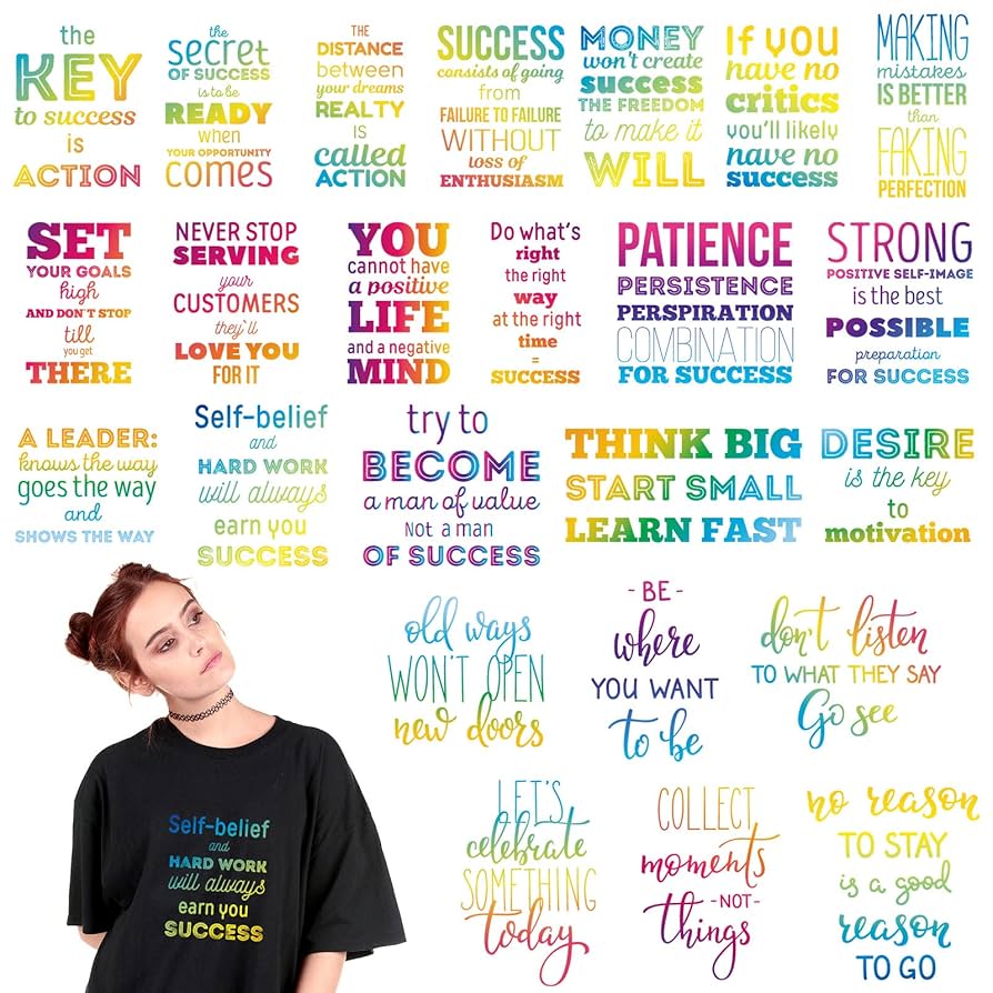 amazon-com-24-pcs-iron-on-decals-for-clothing-positive-iron-on-patches-inspirational-quote-htv-stickers-printable-heat-transfer-vinyl-designs-sublimation-transfers-patches-for-jackets-hat-backpack-diy-craft-arts for Design Free Printable Iron On Transfers For T Shirts Amazon.com: 24 Pcs Iron on Decals for Clothing Positive Iron on Patches Inspirational Quote HTV Stickers Printable Heat Transfer Vinyl Designs Sublimation Transfers Patches for Jackets Hat Backpack DIY Craft : Arts, for Design Free Printable Iron On Transfers For T Shirts