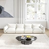 Vista 17 de JACH Sofá moderno de chenilla, sofá de chenilla con cojín grueso, sofá de felpa de 77 pulgadas para espacios pequeños, sala de estar, dormitorio