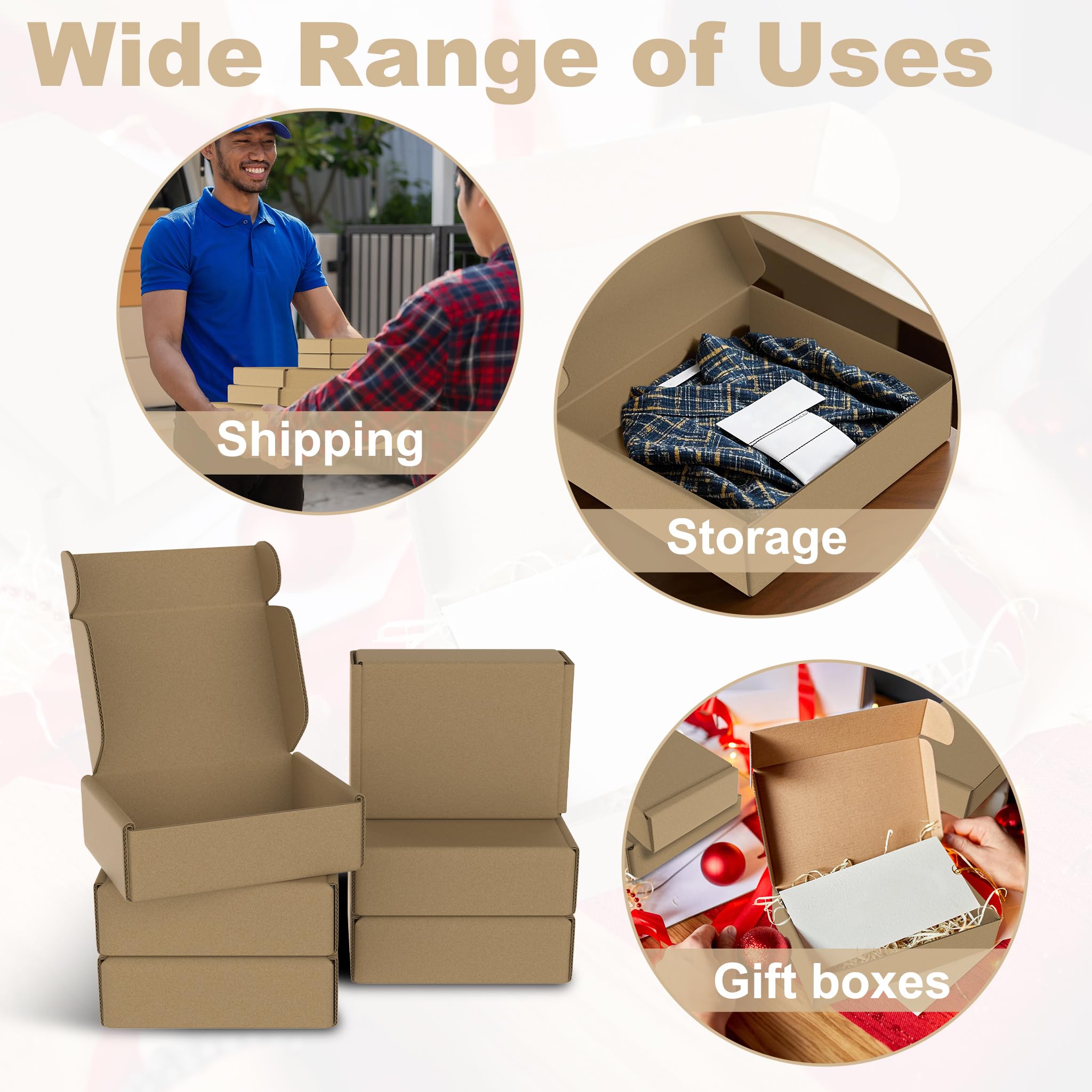 Froadp Versandkarton 15x10x4cm Maxibrief Karton für Versand 100 Stück | Faltbares Design, Schneller Aufbau ohne Werkzeug, Ideal für Kleine Waren, Geschenke und Platzsparende Lagerung