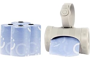 Ubbi On The Go Gray Diaper Waste Bag Dispenser and Waste Disposal...