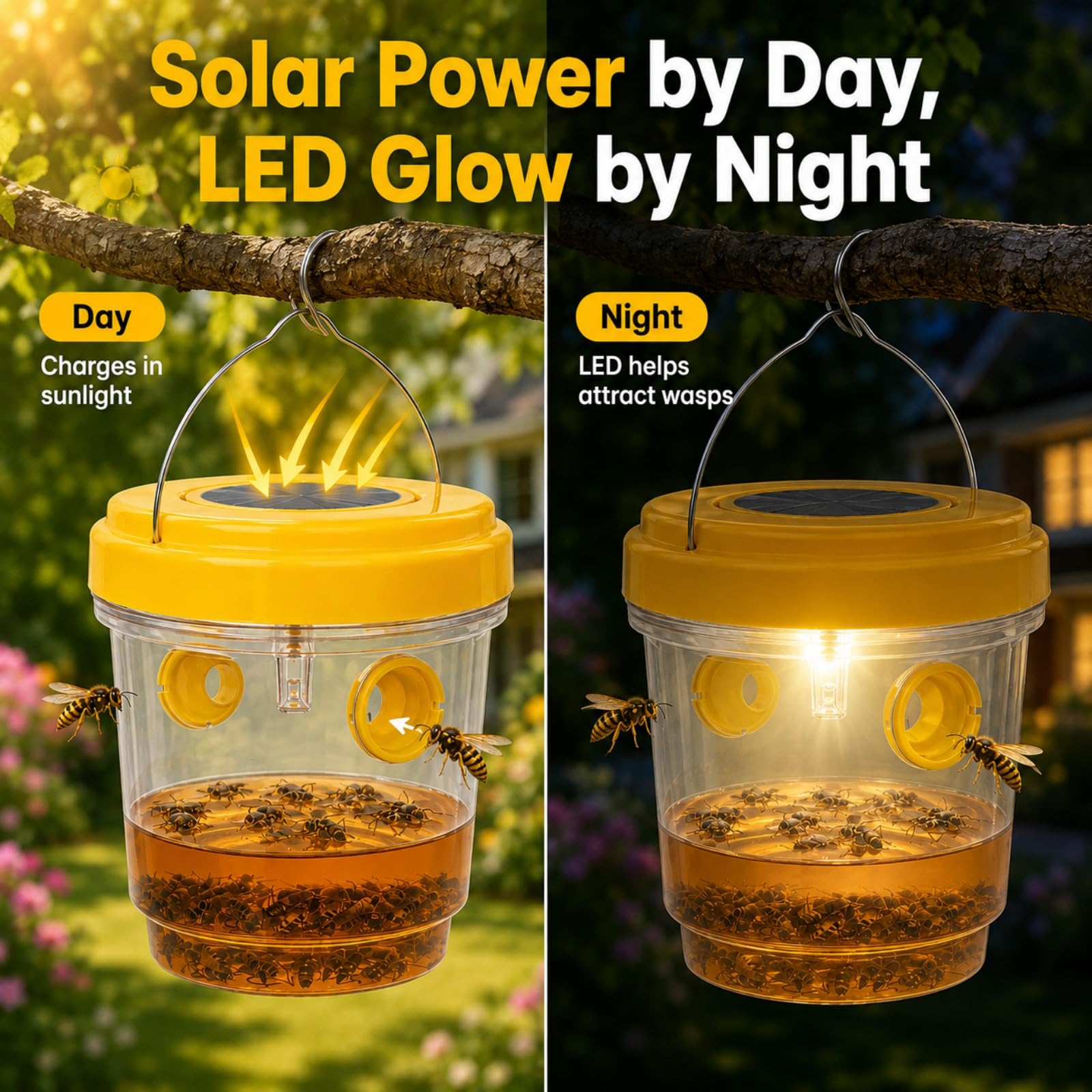Upgraded Outdoor Suspension, Reusable Yellow Bucket (13, Yellow)