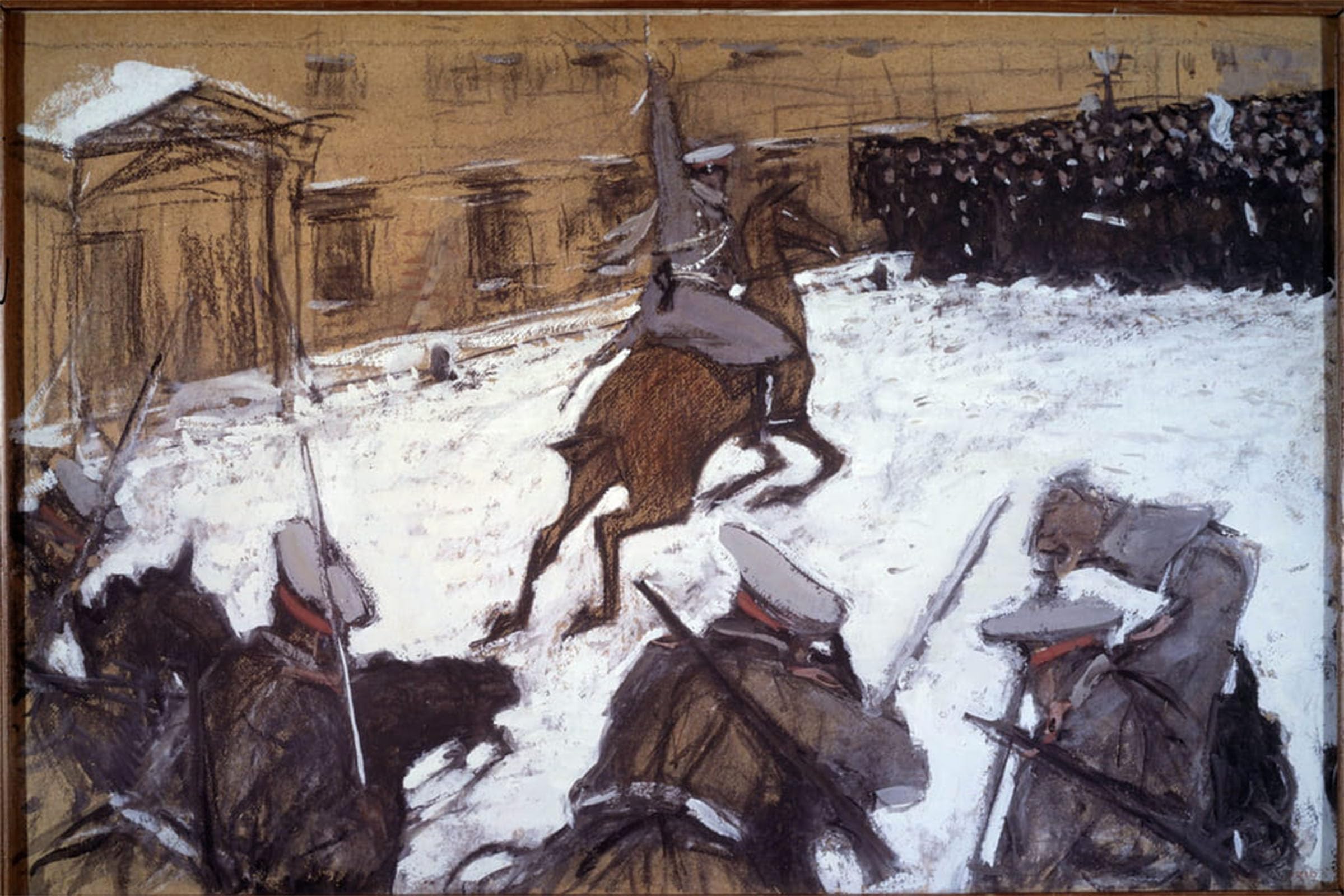 SERENDIPITP Retro Picture Poster Wall Art Pictures Painting Red Sunday in St Petersburg by Valentin Aleksandrovich Serov Wall Art Canvas Print for Wall Decor 60x90cm