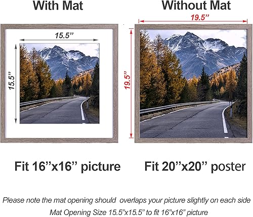 Vista 68 de Yaetm Portarretratos de 12 x 12 pulgadas con paspartú para fotos de 8 x 8 pulgadas, juego de 9 marcos cuadrados de 12 x 12 pulgadas, marco blanco