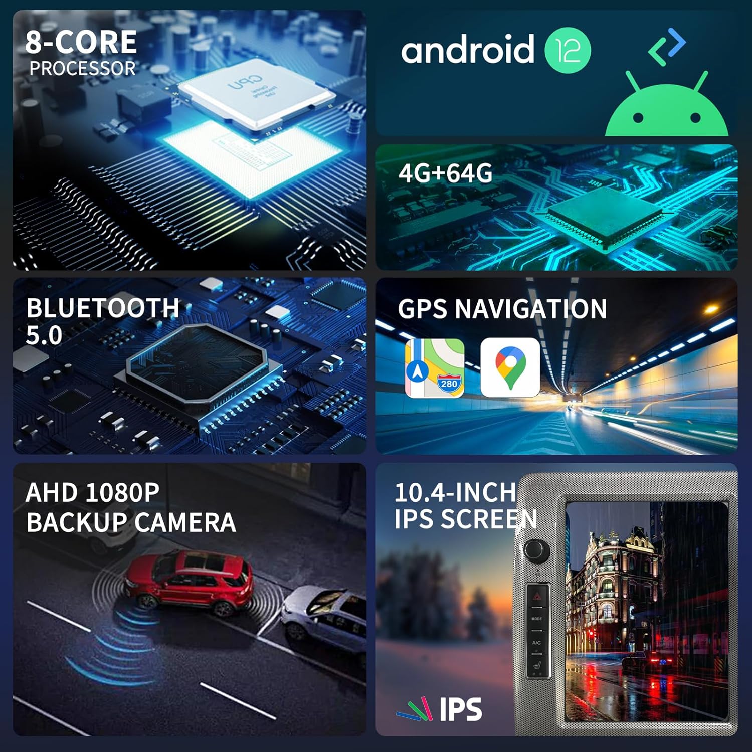 Car Radio Stereo for Dodge Challenger 2008-2014 Replacement Android Auto CarPlay GPS Navigation Vertical Screen Tesla Style with DSP in Dash Headunit Multimedia Player Audio