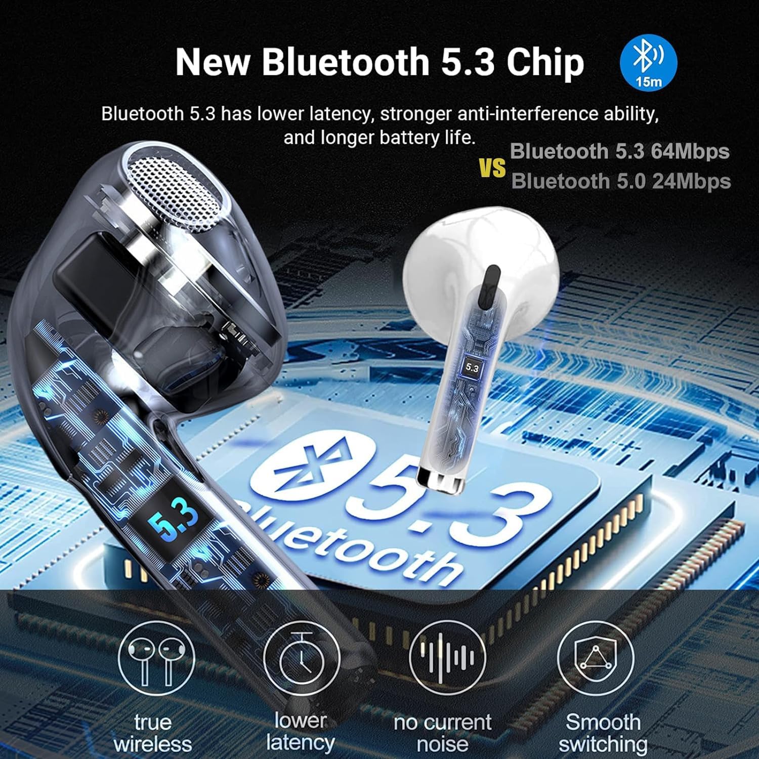 イヤホン Molyrrd AirPods Pro Bluetooth 5.3 2025最新】AirPods Pro型 Pro ワイヤレスイヤホン Bluetooth 5 3