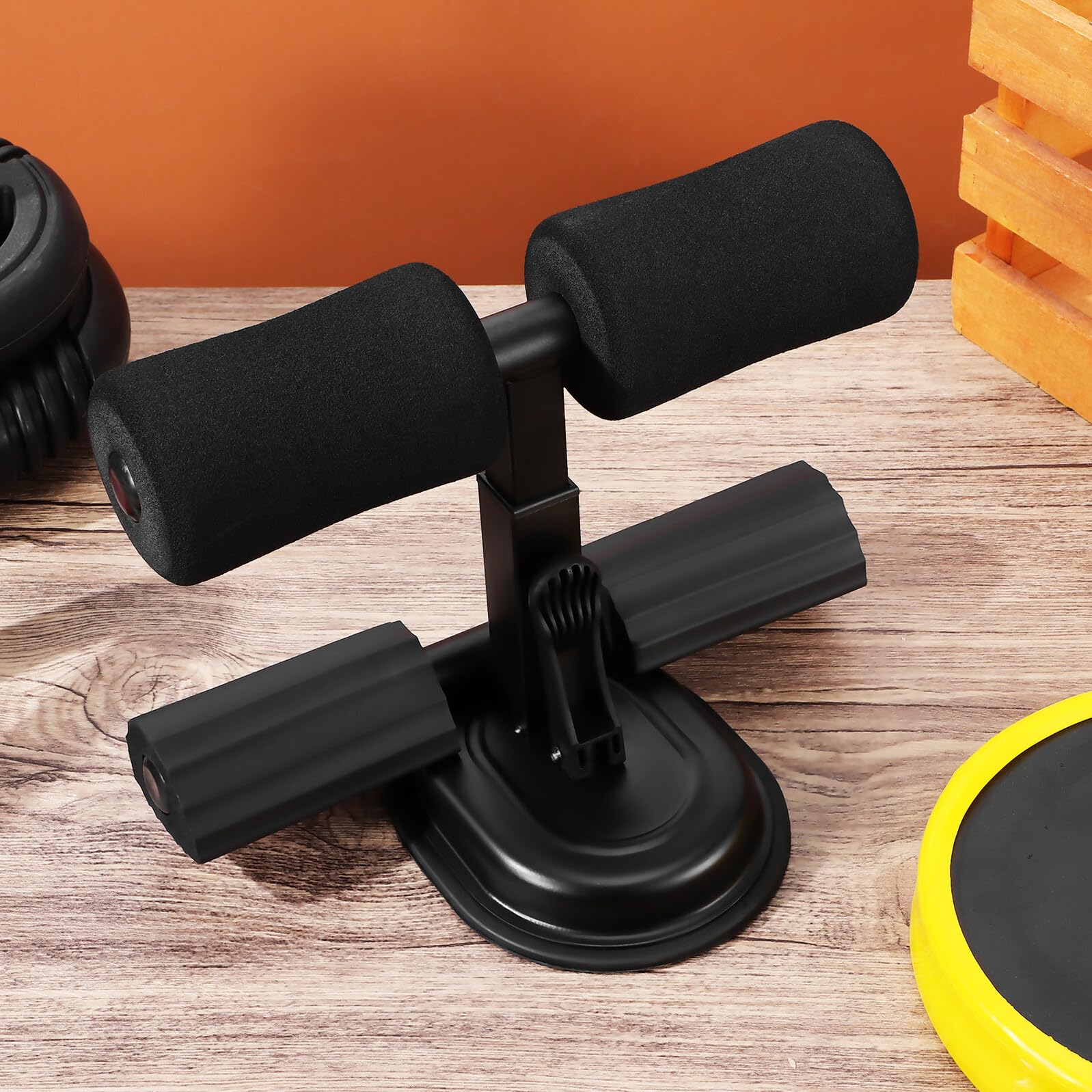 VICASKY Dispositivo Assistente per Addominali con Supporto Regolabile per Piedi e Attrezzatura Fitness per Allenamento Addominali Casa