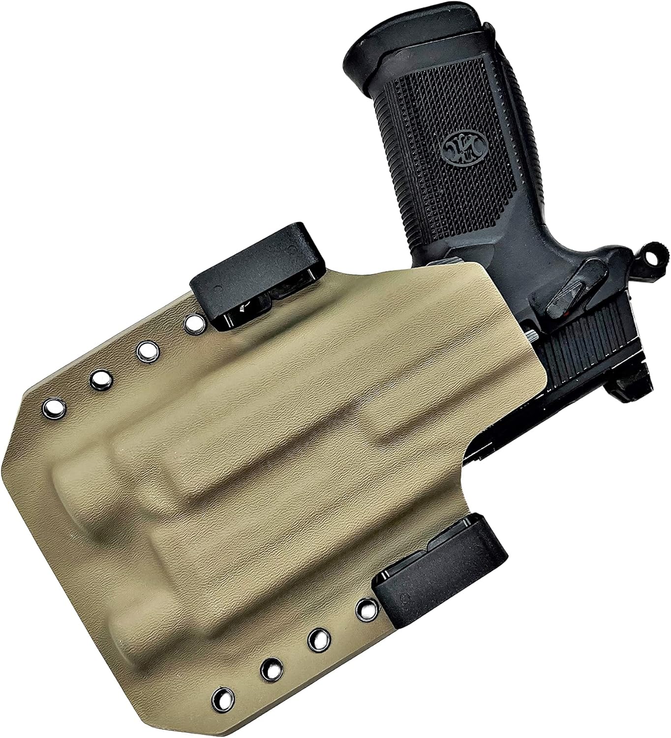 Left Hand Light Bearing Holster for FNX-45 Tactical with Streamlight TLR-1/TLR-1 HL | Outside The Waistband Kydex Light Bearing Holster for FN FNX-45 Tactical/FNX-45