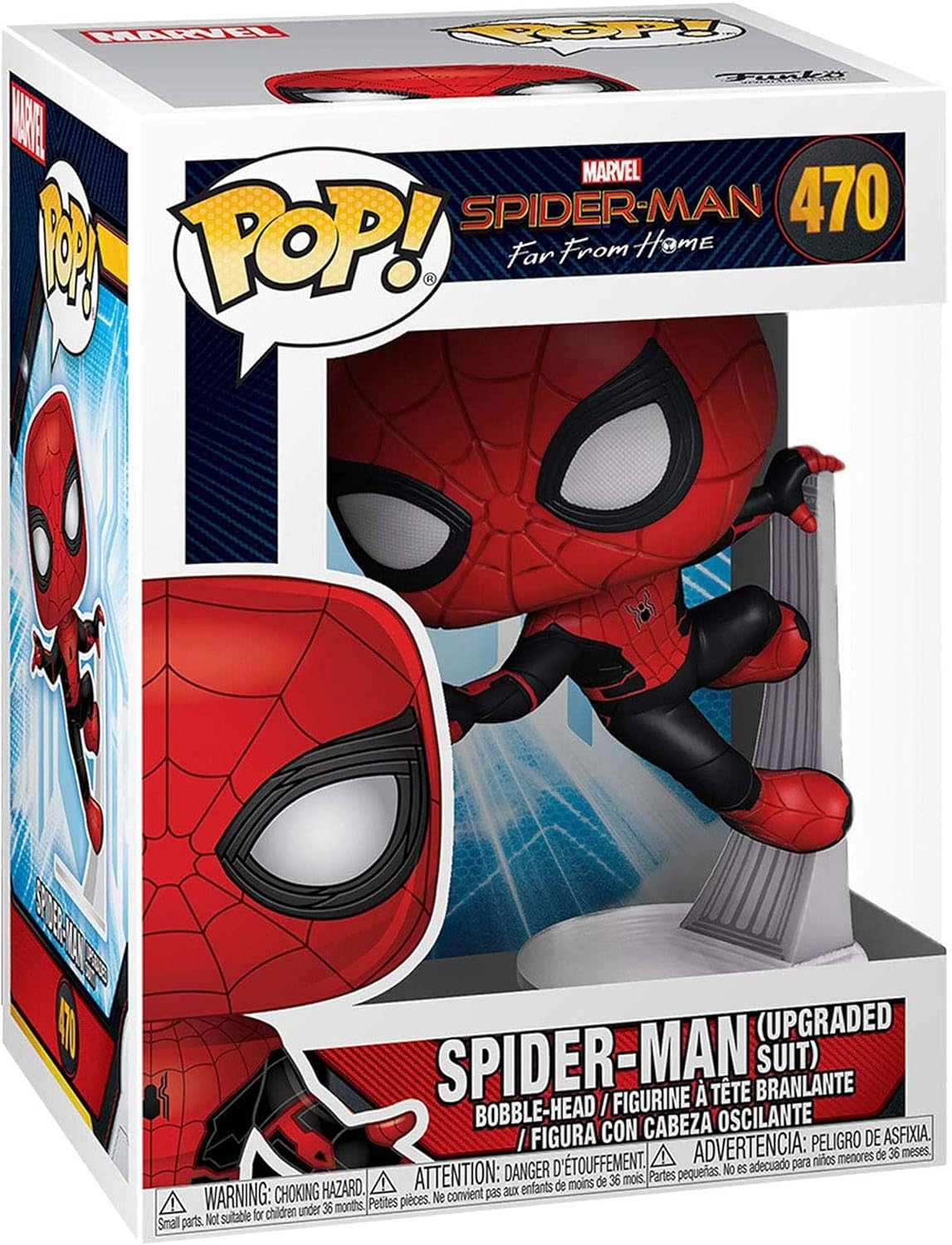 ¡Funko Pop! Marvel: Spider-Man Lejos de casa: traje mejorado de