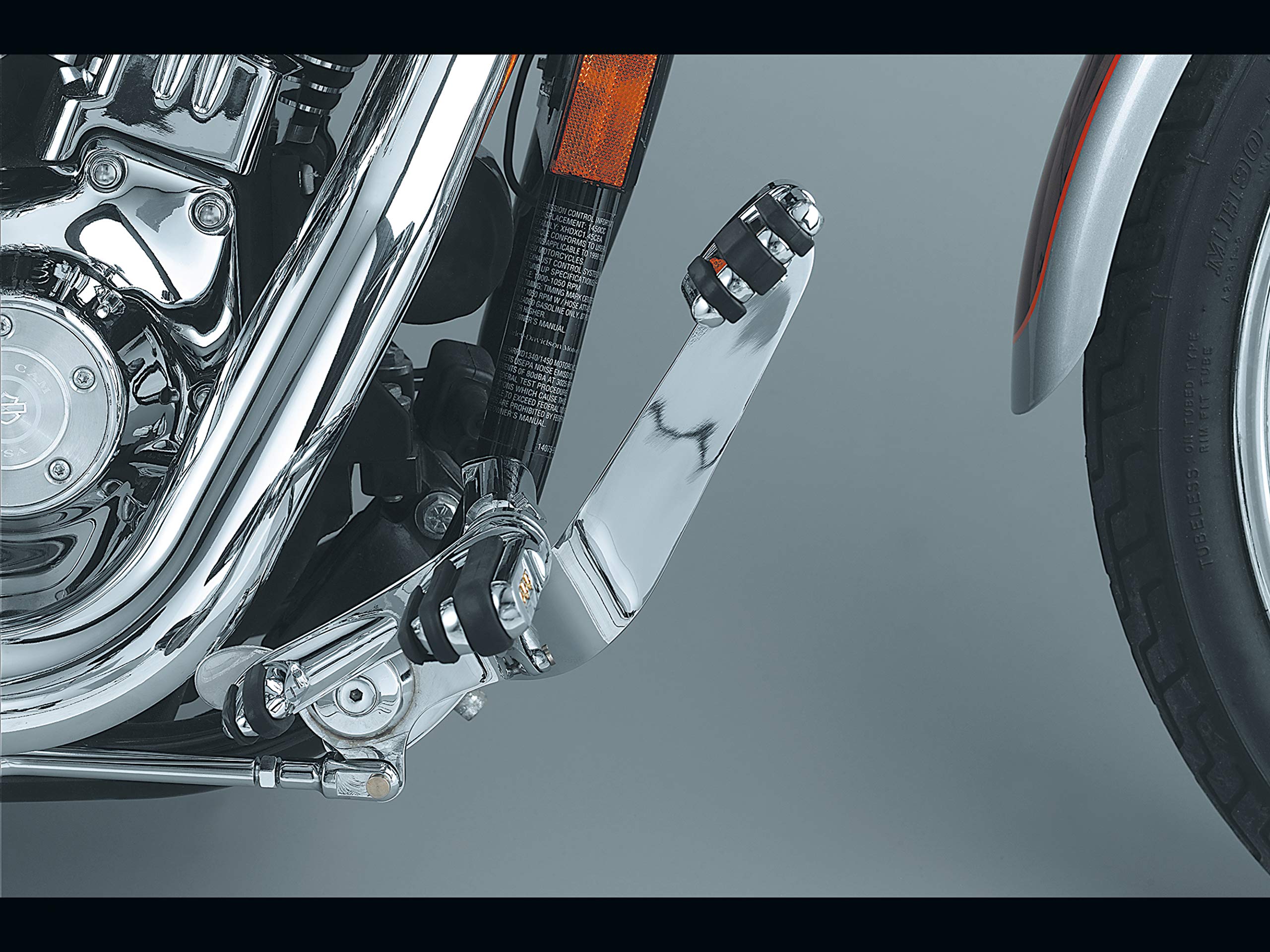 Photo 1 of Kuryakyn 9063 Motorcycle Foot Controls: Standard Forward Control Kit for 1991-2017 Harley-Davidson Dyna Motorcycles, Chrome