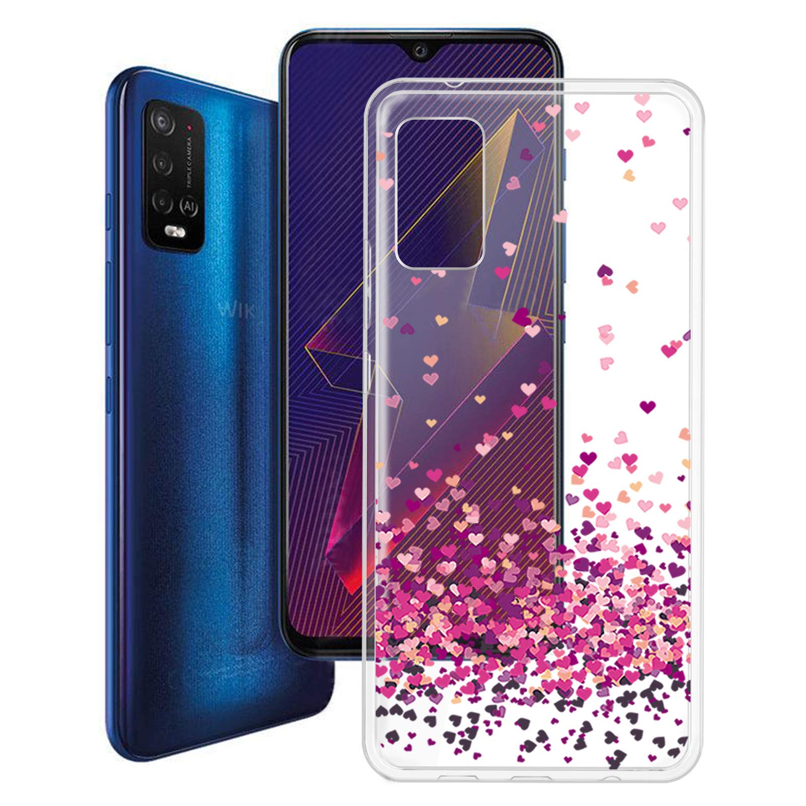 YZKJSZ Cover per Wiko Power U10 (6.82) + [2 Pezzi] Pellicola Protettiva in Vetro Temperato Silicone TPU Custodia Case Flip Stand in PU Pelle Portafoglio Custodie - Nero