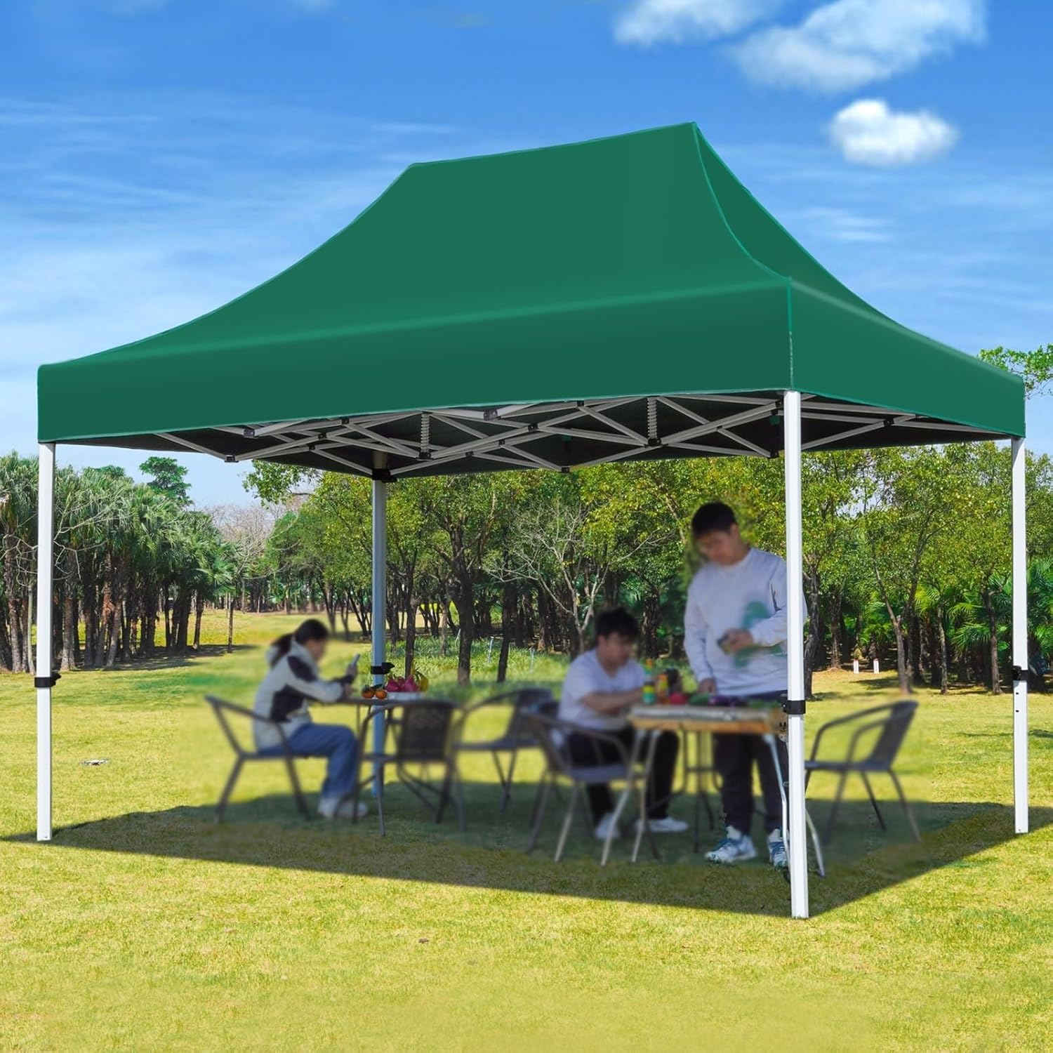 10x10 pop up Canopy Tent with one Push Setup, Heavy Duty Instant Sun Shade, Easy Up Canopy Tents with 3 Adjustable Height for Camping Parties Events, Patio, Beach, Backyard