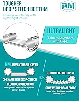 Vista 2 de Inflatable Kayak 2 Person Adult - BEYOND MARINA Tandem Kayak with Drop Stitch Floor, Touring Kayak with Aluminum Paddles, Seats, Footrests, Pump