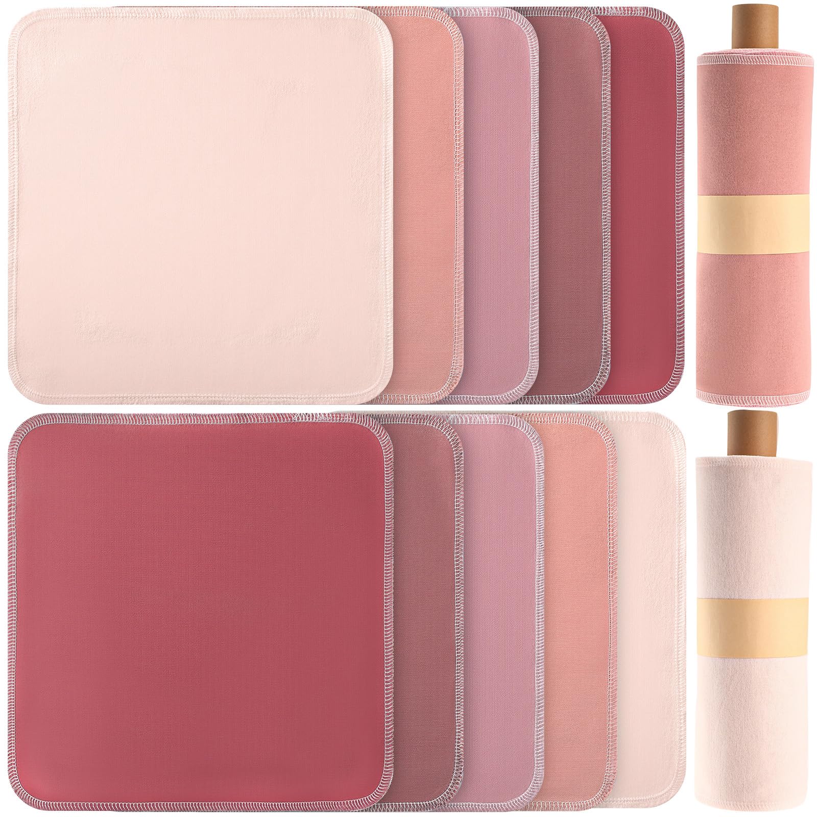 Redbaker 50 Pcs Reusable Paper Towels Paperless Reusable Cotton Cloths Toilet Absorbent Washable Paper Towels with Roll Kitchen Dishcloth for Kitchen