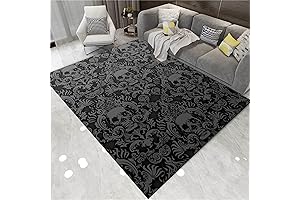Vintage Gothic Skull Rug: A Mysterious Tapestry for Your Home