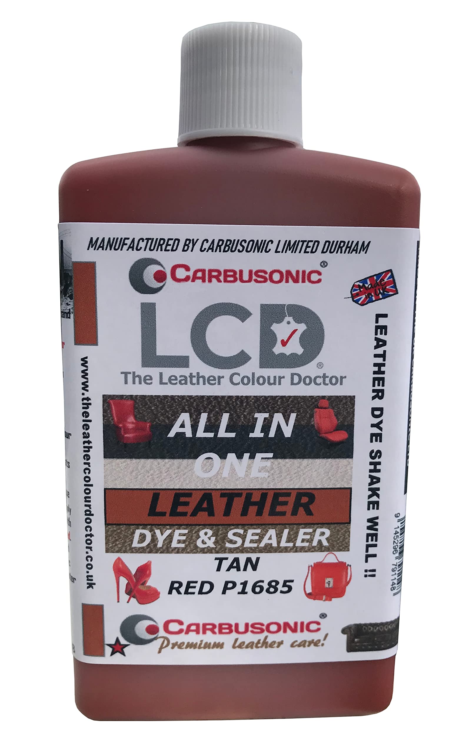 Carbusonic All in one Leather dye and sealant, Interior Leather Paint for Car Seats, Sofas, Arm Chairs, Shoes, Handbags & More. (Dark Grey, 500 ml) — view 37