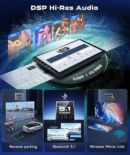 Miniatura 14 de Podofo Para Honda Civic 2006 2007 2008 2009 2010 2011 Radio estéreo de coche 10.1 pulgadas Android pantalla táctil Bluetooth coche Radio audio