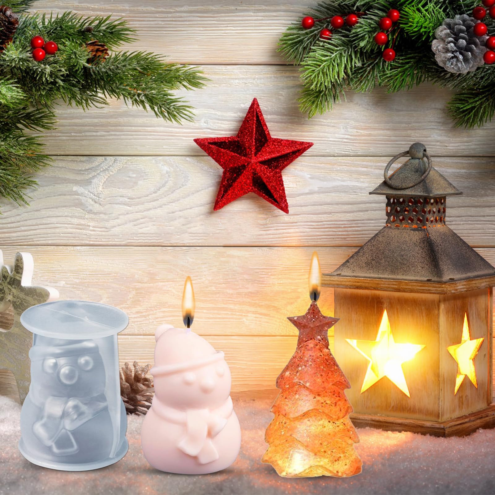 3 Stück Weihnachtsbaum-Silikonformen – Für Kerzen, Seife, Epoxidharz & Mehr