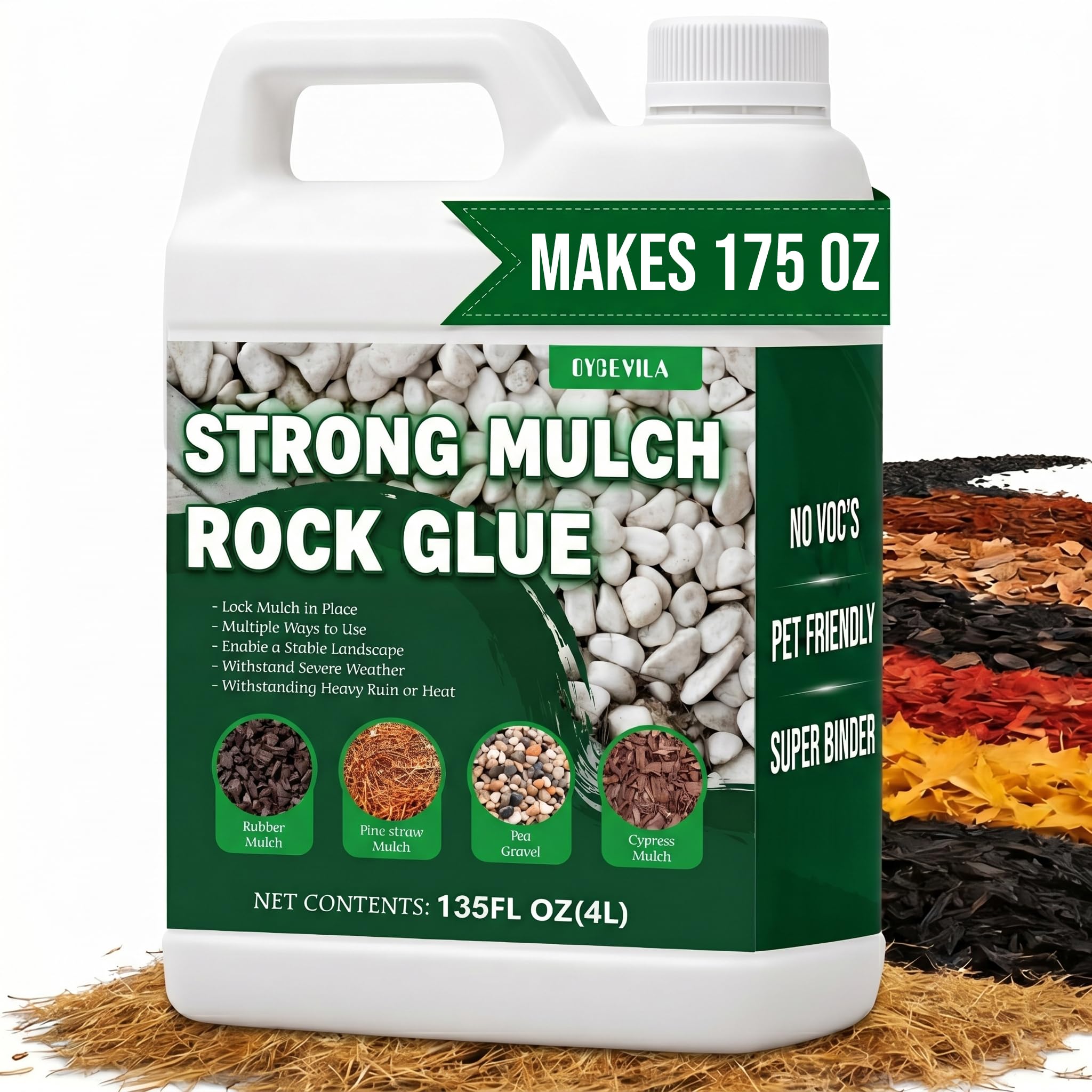Photo 1 of Oycevila Mulch Glue - 1.05 Gallon Concentrated Rock Glue