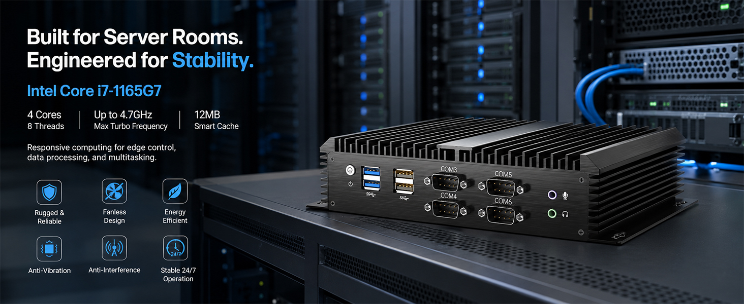 Amazon.com: Kinupute Industrial Mini PC, Fanless Desktop Computer